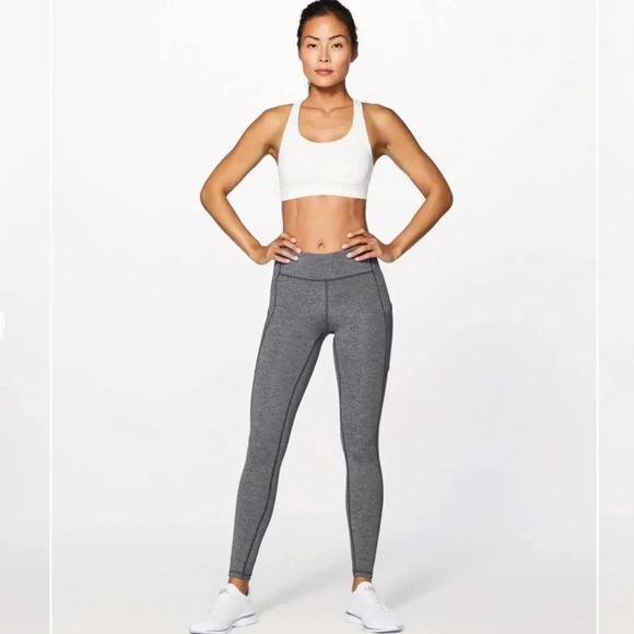 Lululemon Speed Up Tight 28” Leggings Heathered Black Size 6 - Picture 1 of 15